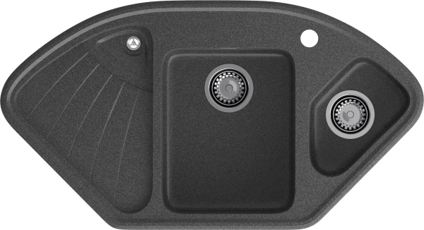 GRANFEST Мойка композит CORNER  GF-C--1040E угловая 1039*560мм  графит арт.GF-