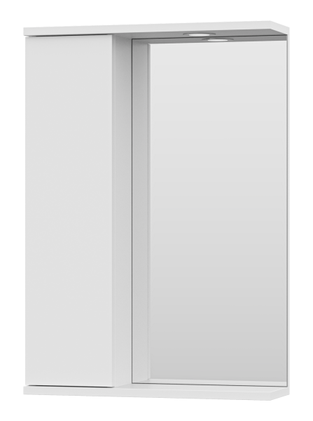 Зеркало-шкаф Лира - 50 с 1 шкаф. левый белая эмаль