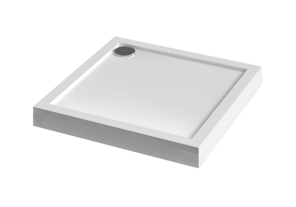 Поддон Альфа квадратнаяный, 90*90, с экраном и ножками в комплекте