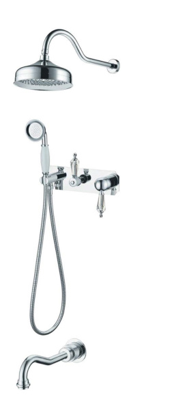 Смеситель для ванны, встроенный BRILLANTE Ripresa_Комплект