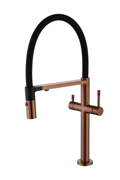 Смеситель для кухни UNO BRUSHED BRONZE c краном для питьевой воды