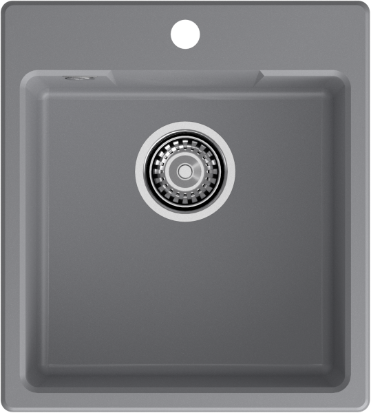 GRANFEST Мойка URBAN 644  1-чаша 440*490мм темно-серый арт.GF-UR-