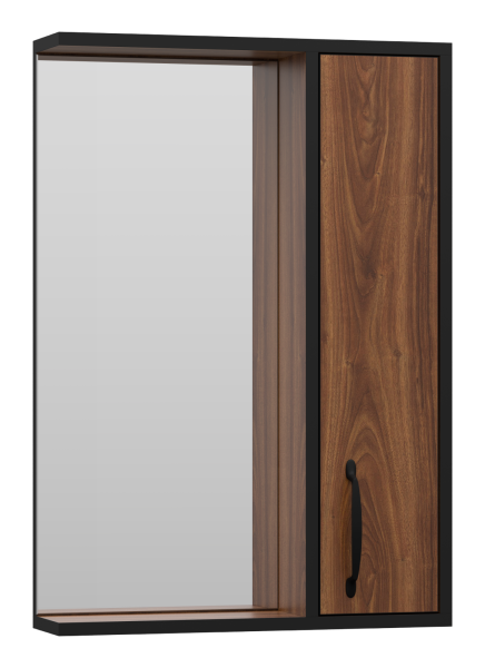 Зеркало Кедр - 50 с 1 шкафчиком правый Misty