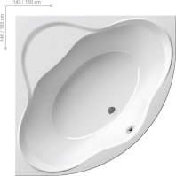 Ванна акриловая Ravak New Day 140x140 C651000000