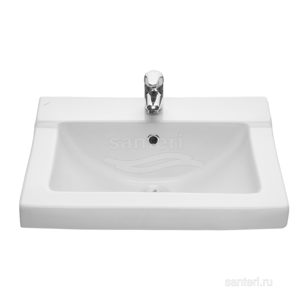 Умывальник Орион с переливом белый Santeri в магазинах СантехГид