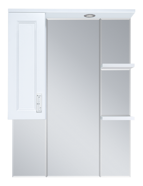 Зеркало-шкаф Дива - 75 со светом левое