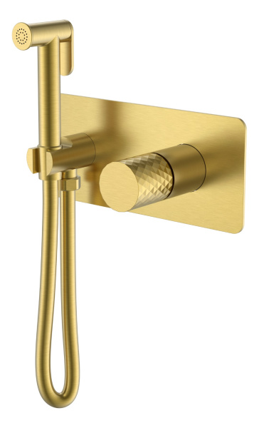 Смеситель гигиенический STICK Mat Gold c ручкой DIAMOND