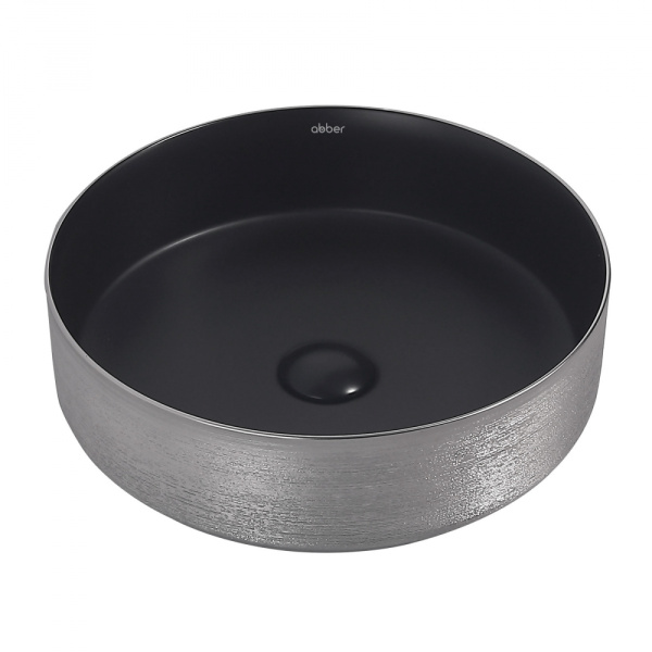 Раковина накладная ABBER Bequem AC2109BS черный матовый с серебром в магазинах СантехГид