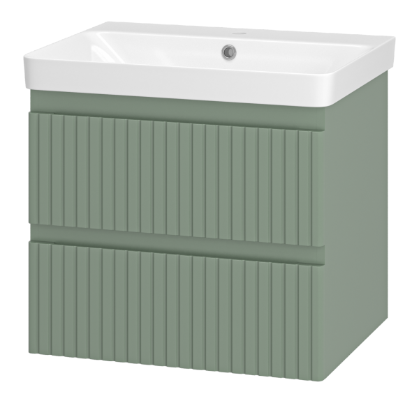 VICTORY - 60 Тумба подвесная с 2 ящ. зеленый + раковина