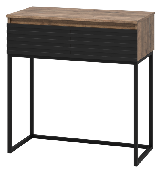 DAKOTA - 80 Консоль напольная 2 ящ. (ДСП (Дуб Гал. Черный кварц)