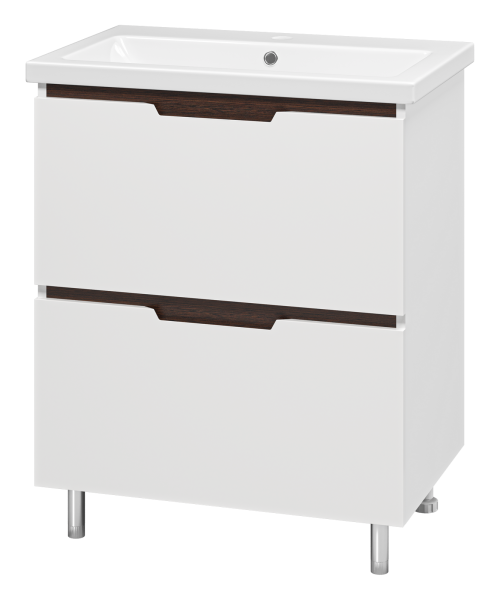 Лайм - 70 Тумба напольная  с 2 ящ. комбинированная + раковина