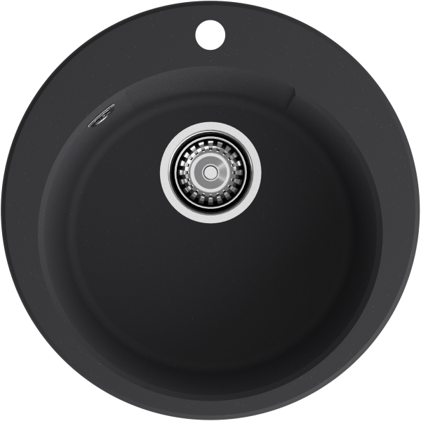 GRANFEST Мойка URBAN 649  1-чаша D-490мм черный арт.GF-UR-