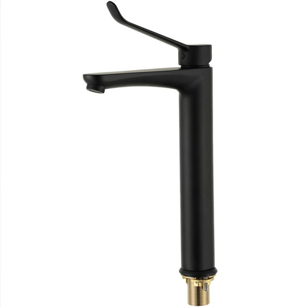 Смеситель для раковины высокий черный GAPPO G1021-26