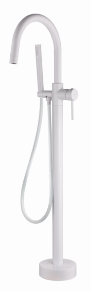 Смеситель напольный, Uno. Matt White