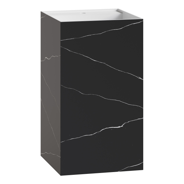Раковина напольная Cube Corian 480*480*850 Nero Marquina в магазинах СантехГид