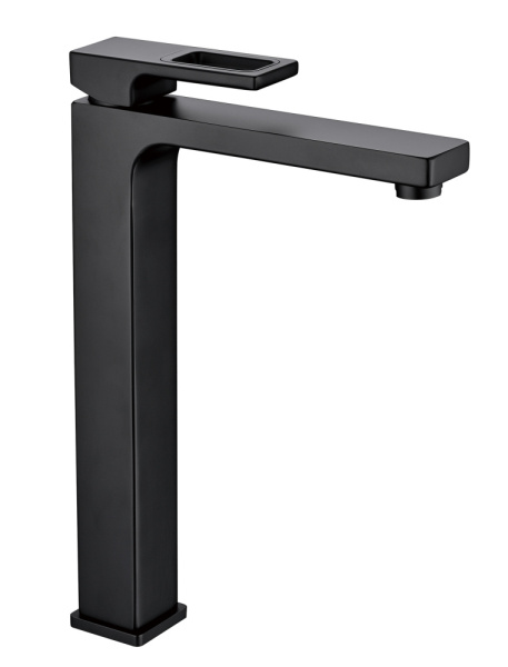 Смеситель для раковины высокий черный GAPPO G1017-62