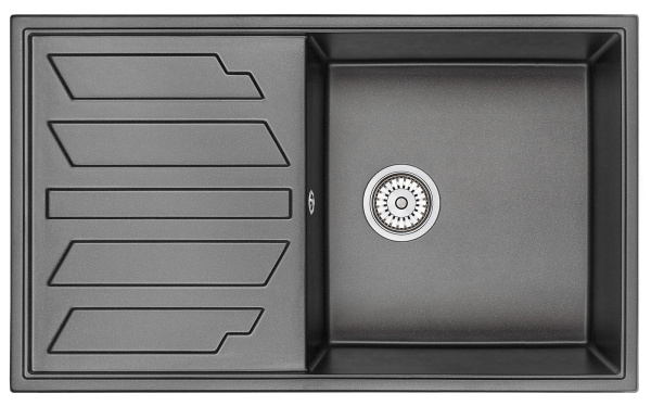Кухонная мойка GRANULA (8601, ЧЕРНЫЙ)