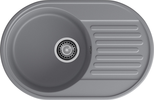 GranFest QUARZ (ECO-18) Мойка чаша+кр 740*480 темно-серый