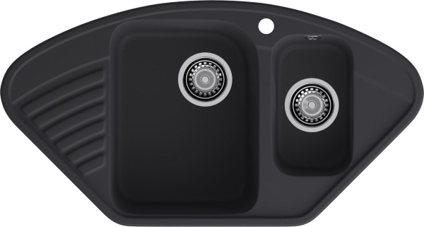 GranFest QUARZ (ECO-14) Мойка угл.1,5 чаш. 930*500 (черный)