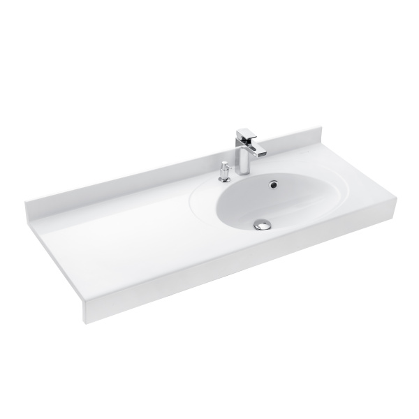 Раковина AQUATON Отель 3/120 правая белая с навесами 1A70103NOT01R в магазинах СантехГид