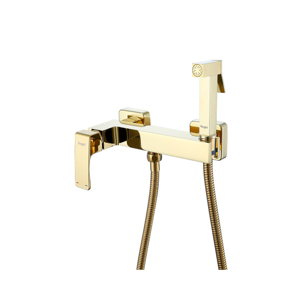 Смеситель Raglo с гигиеническим душем настенный , золото R01.51.23