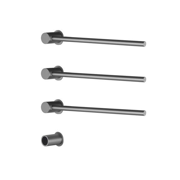 Встраиваемый полотенцесушитель электрический круглый графит