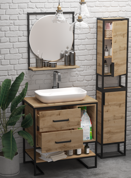 Зеркало круг. GRUNGE LOFT 60П 