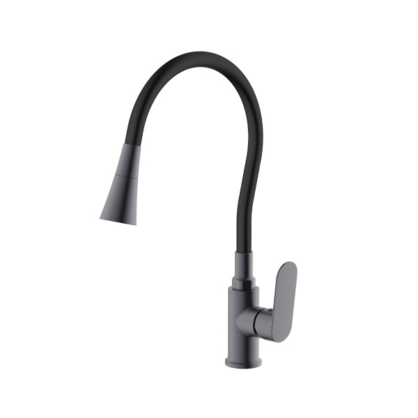 Смеситель Splenka S41.43.09 для кухни  гибкий поворотный излив, графит