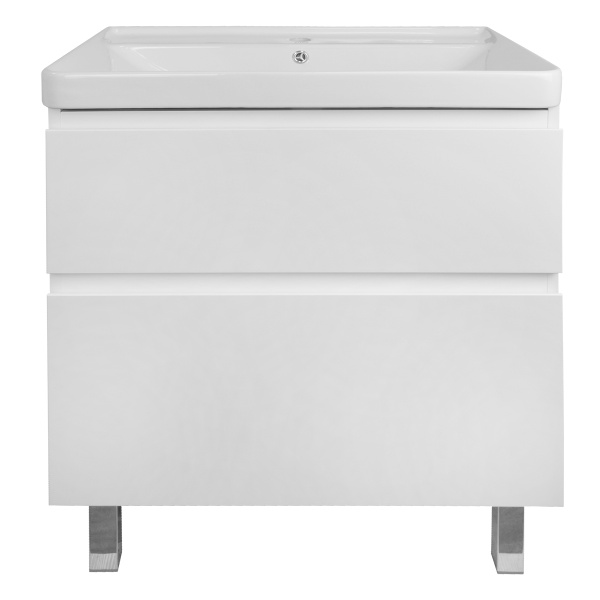 Комплект Тумба Azario Мила 70Н 720х475х850 напольная, с раковиной Monte 70, белая () CS00085831
