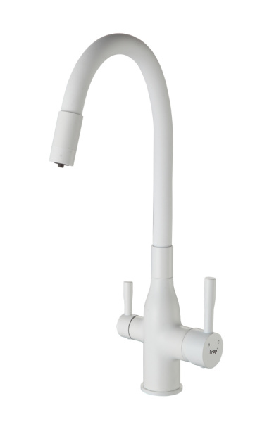 Смеситель для кухни белый FRAP F4396-8