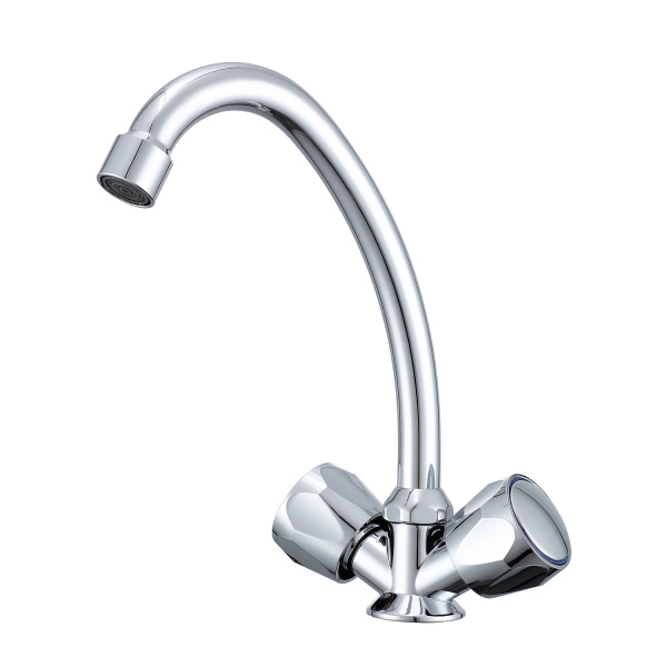 Смеситель Prohanss P12.41 для кухни вентильный поворотный излив, хром