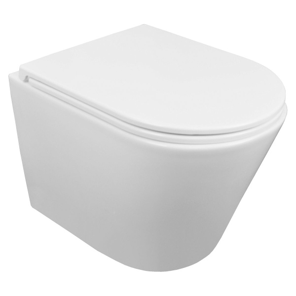 Унитаз подвесной Azario Teramo 515х360х360 безободковый, с системой антивсплеск (Торнадо) в комплекте с сидением микролифт (AZ-0053-UQ)