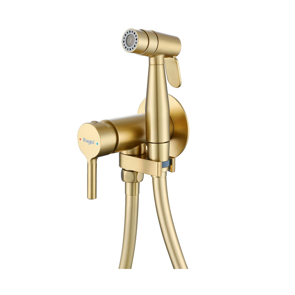 Смеситель Raglo с гигиеническим душем встраиваемый , сатин золотой R20.54.03