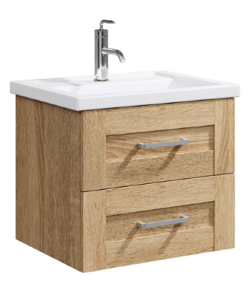 Подвесная тумба в цвете дуб сонома с двумя ящиками