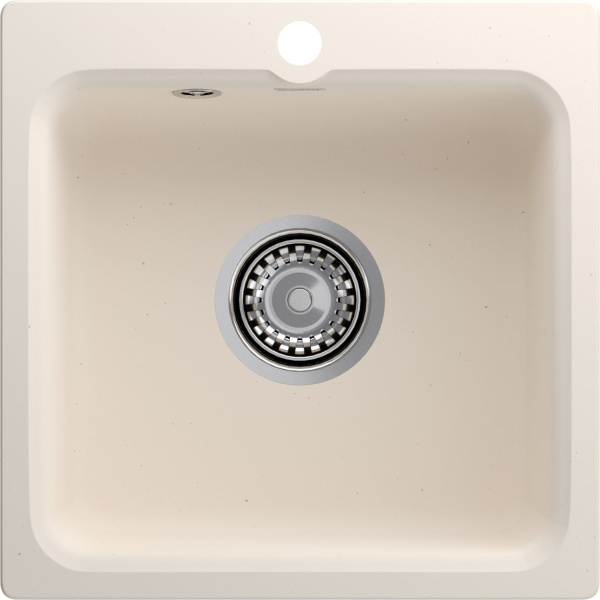 GRANFEST SMART Мойка композит 1-чаш. 430*430 мм  белый арт. GF-SM430
