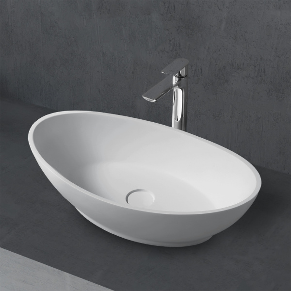 Раковина накладная ABBER Stein AS2610 белая матовая в магазинах СантехГид