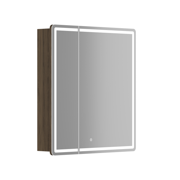 Зеркальный шкаф Sancos Блик / Mirror MI70ECH 69x74 с подсветкой, дуб чарльстон
