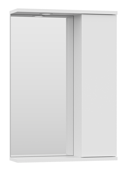 Зеркало-шкаф Лира - 50 с 1 шкаф. правый белая эмаль