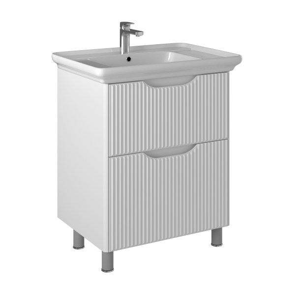 Тумба под раковину Briz Монблан 
75 см, белый глянец