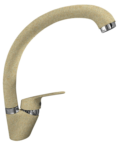 Смеситель для кухни боковой D-35mm (бежевый) GranFest QUARZ