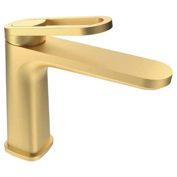 Смеситель для раковины сатин золотой Gappo G1027-3