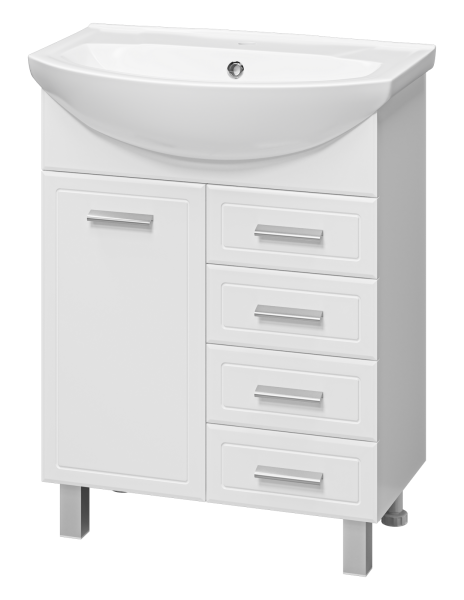 Тумба Стелла -65 с 4-мя ящ.+ раков. Б/К вертик.