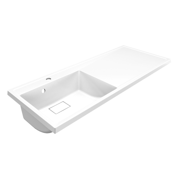 Раковина Azario Paola Magenta 1200 L левосторонняя, литьевой мрамор, белый (CS00078451) в магазинах СантехГид