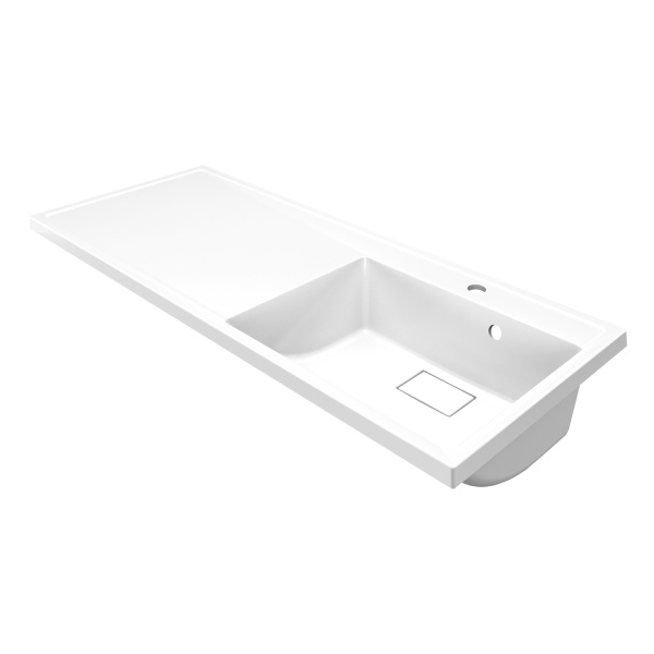 Раковина Azario Paola Magenta 1200 R правосторонняя, литьевой мрамор, белый (CS00078452) в магазинах СантехГид