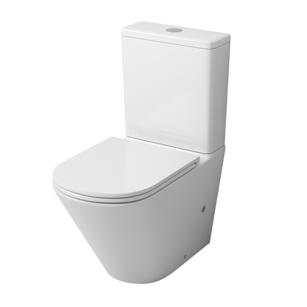 Унитаз напольный Grossman (670х380х850) безободковый,белый с тонкой крышкой,микролифт,2 мес GR-4449S