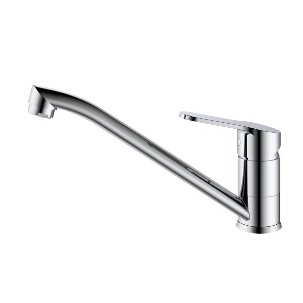 Смеситель Splenka S07.42 для кухни низкий поворотный излив, хром