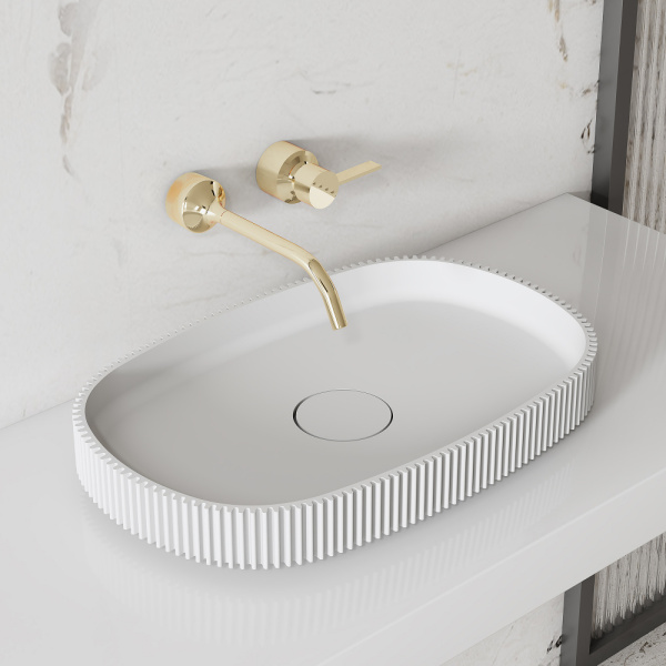 Раковина накладная ABBER Stein AS2601 белая матовая в магазинах СантехГид