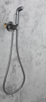 R7505-9 Гигиенический душ со смесителем оружейная сталь FRUD 