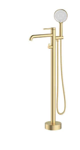 Смеситель напольный для ванны сатин золото GAPPO G3006-3