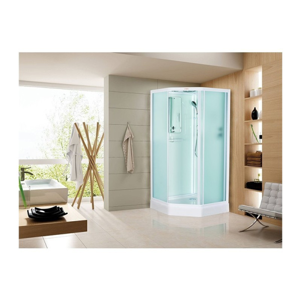 Кабина пятиугольная  с крышей и LED освещением ES-L90PR    Размер:90 х 90 х 210см